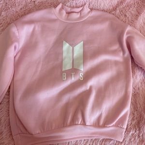 Pink BTS Crewneck